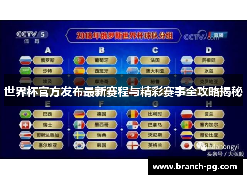 世界杯官方发布最新赛程与精彩赛事全攻略揭秘