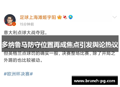 多纳鲁马防守位置再成焦点引发舆论热议